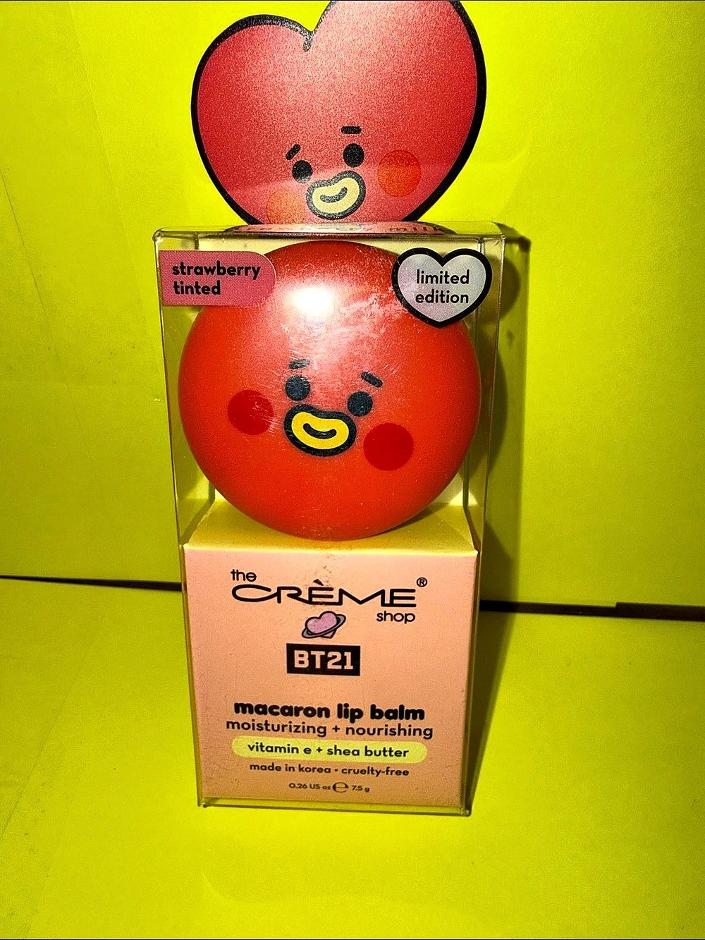 The Crème Shop x BT21 Baby TATA Macaron Lip Balm Red